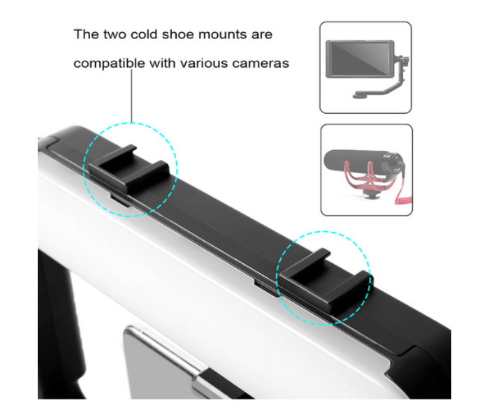 GVM AWP-1357 Smartphone Video Camera Rig Light – Black and White 4 in UAE