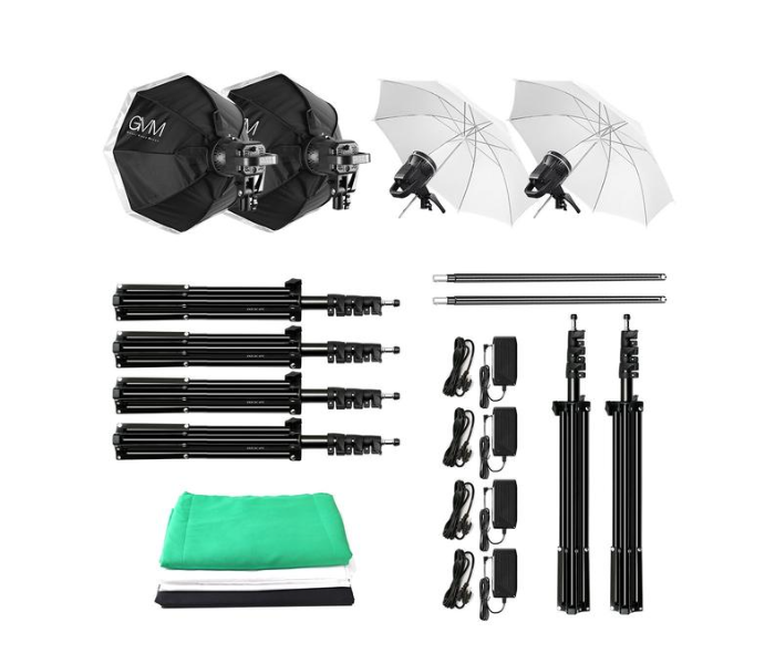 GVM AWP-1195 Daylight LED Light Kit with Umbrella - Black and White 5 in UAE