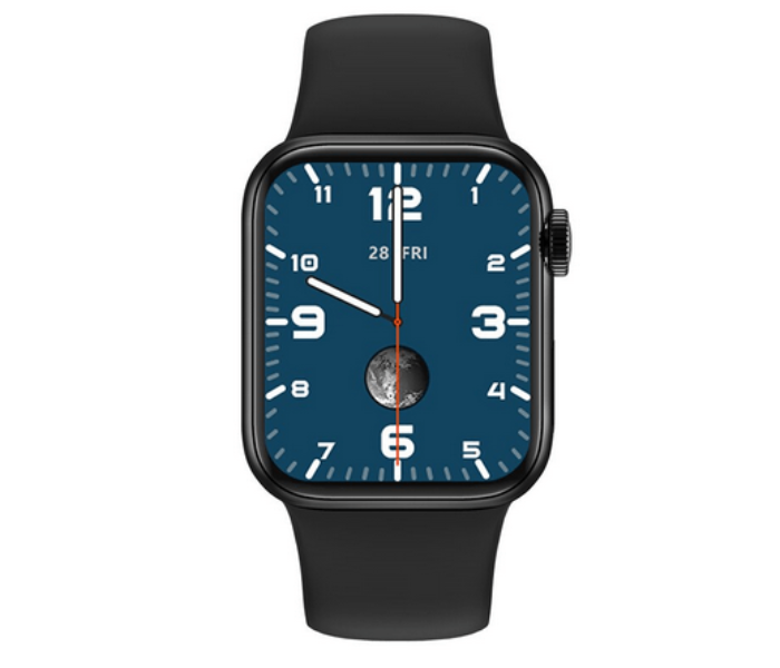 HW12 1.57 Inch Full Screen Unisex Fitness Waterproof Bluetooth Smart Bracelet Android and ISO Smart Watch - Black 1 in UAE