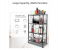 Foldable 5 Tier Storage Shelf Unit with Wheel - Black 2 in OMAN