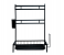 Multifunctional MJ-6014 Chrome Plated 3 Tier Kitchen Storage Rack - Black 4 in OMAN