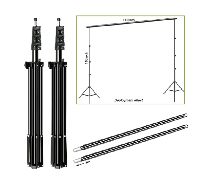 GVM AWP-1195 Daylight LED Light Kit with Umbrella - Black and White 4 in UAE