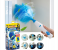 Electric and Battery Operated Dust Cleaner, Spin Duster Motorized Multifunctional Dust Remove Cleaning Brush Wand with 2 Duster Heads- Blue and White 1 in OMAN