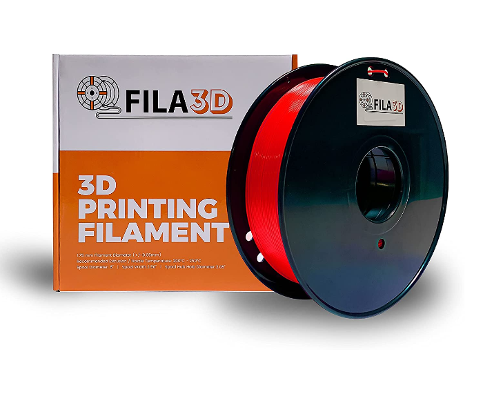 Fila3D 1.75mm ABS 1kg 3D Printer Filament - Fluorescent Red 1 in UAE