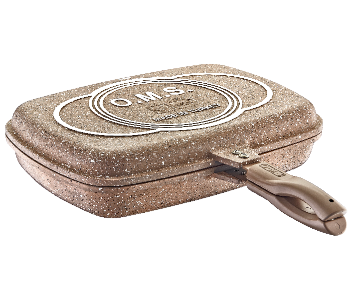 OMS Collections 36Cm Double Sided Granitec Grill Pan - Brown 1 in UAE