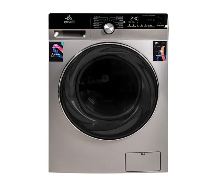 Evvoli EVWM-FBLE-814S 8 KG 1400 PRM Front Load Washing Machine – Silver and Black 5 in UAE