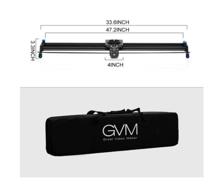 GVM GT-J120D Professional Alluminium Alloy Motorized Camera Slider 48 - Black 2 in UAE