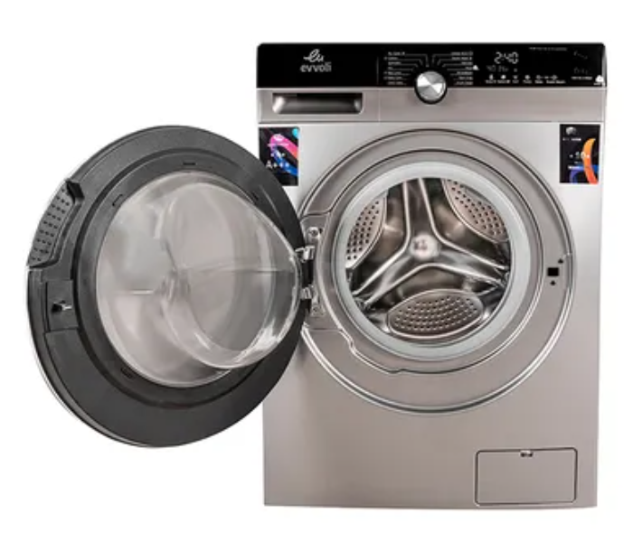 Evvoli EVWM-FBLE-814S 8 KG 1400 PRM Front Load Washing Machine – Silver and Black 1 in UAE