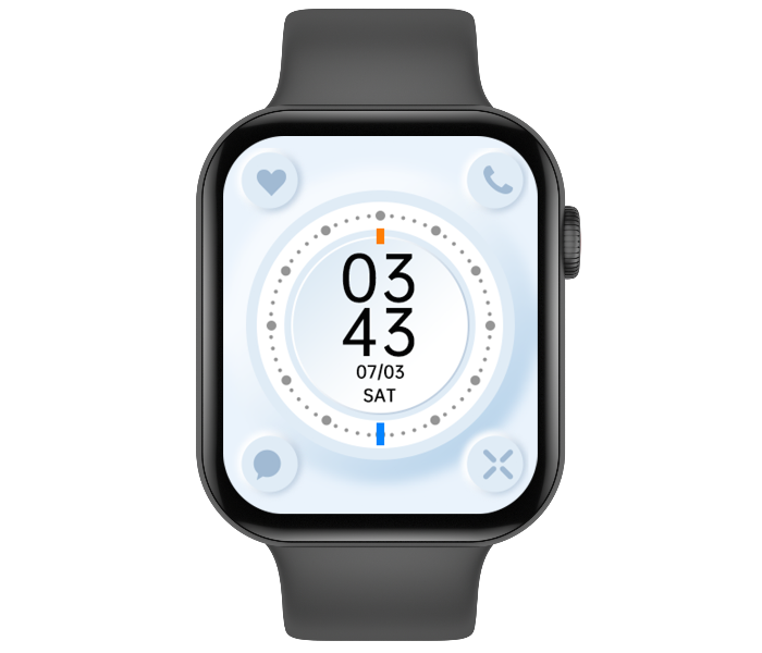 FK78 1.78 Inch Bluetooth Call Heart Rate Monitor Smartwatch - Black 1 in UAE