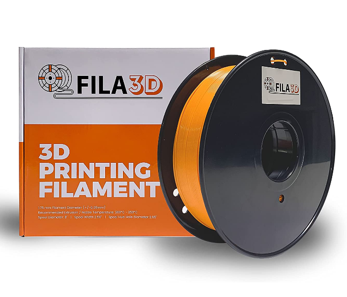 Fila3D 1.75mm TPU 1Kg 3D Printer Filament Transparent - Orange 1 in UAE