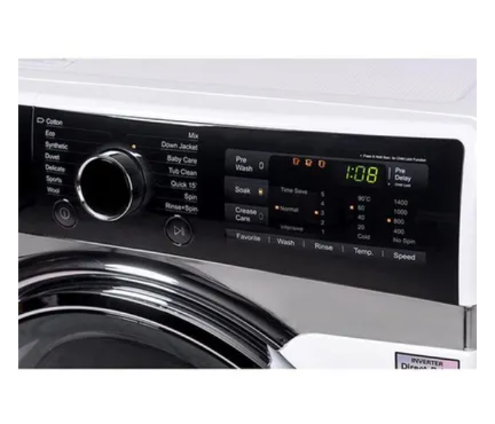 Evvoli EVWM-FDDH-914S 9 KG 1400 PRM Direct Drive Motor Washing Machine – Silver and Black 5 in UAE