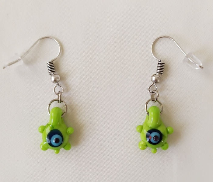 Handmade Glass Art Turtle Jewellery Set - Green and Black 2 in UAE