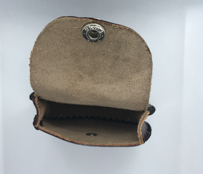 Handmade Leather Small Bag for Coins- Brown 3 in UAE