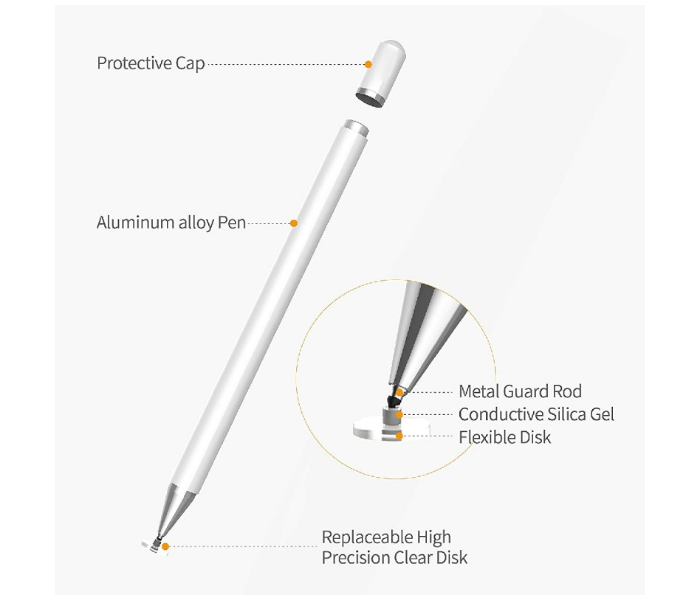 Trands TR-PN899 Touch Screen Stylus Pen - White 2 in UAE