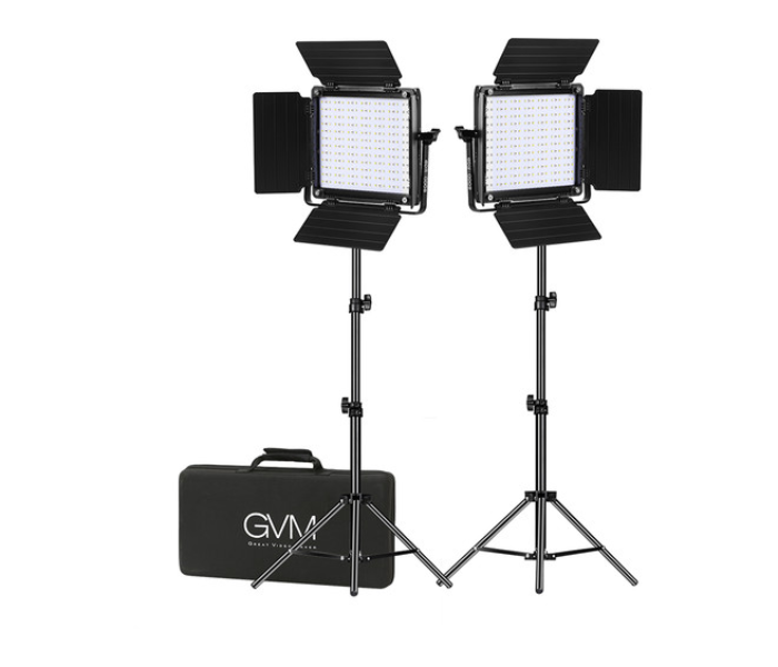 GVM AWP-1141 800D-RGB LED Studio 2-Video Light Kit - Black 1 in UAE