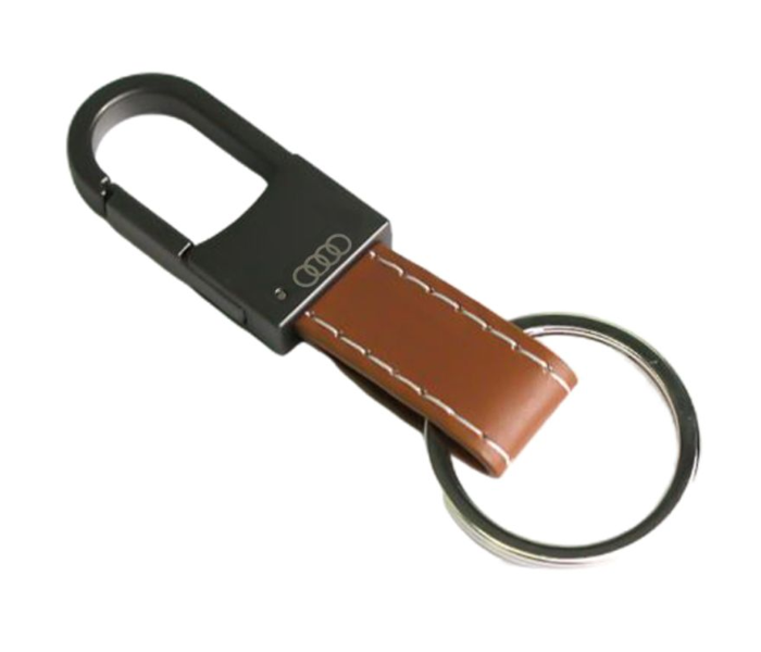 Carabiner Lock Auto Car Keychain for Audi - Brown and Black 1 in UAE