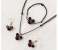 Handmade Glass Art Mickey Head Jewellery Set - Black 4 in UAE