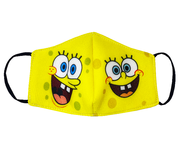 SpongeBob Printed Reusable and Washable Mask for Kids 1 in UAE