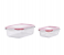 Delcasa DC1885 2 Pieces BRS Glass Container Set - Clear 3 in UAE