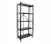 Foldable 5 Tier Storage Shelf Unit with Wheel - Black 1 in OMAN