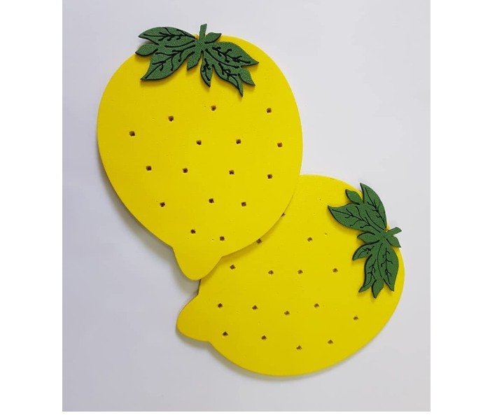 Lemon Shaped Food Coasters - Yellow and Green 1 in UAE