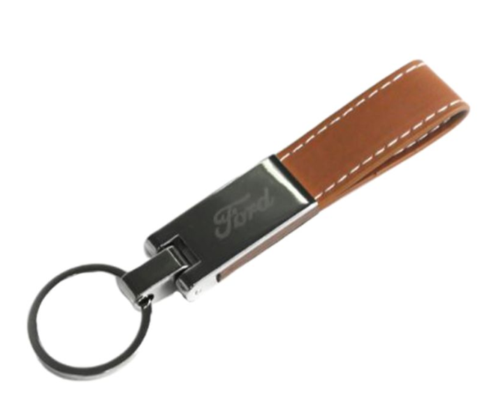 Carabiner Lock Auto Car Long Keychain for Ford - Brown and Silver 1 in UAE