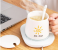 16Watts Electric Heating Thermostat Cup Warmer Pad for Tea Cocoa Milk Drinks - White 4 in UAE