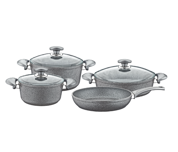 OMS Collections 7 Pieces Granitec Cookware Set - Grey 1 in UAE