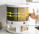 Rice Dispenser Rotating Grain Storage Container Large Sealed Grain Container with Lid Moisture Proof Household Cereal Dispenser Bucket for Kitchen - White 1 in OMAN