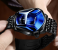 Diamond Style Waterproof Quartz Wristwatch- Black and Blue 1 in UAE