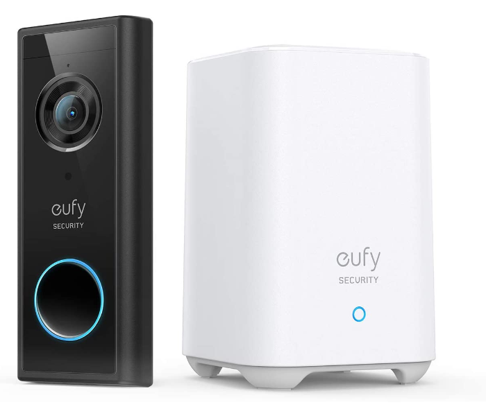 Anker Eufy Video Doorbell Battery Powered 2k with Homebase –White and Black 1 in OMAN