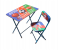 Leostar 3678 Kids Folding Sports Study Table and Chair Set - Red and Blue 1 in UAE