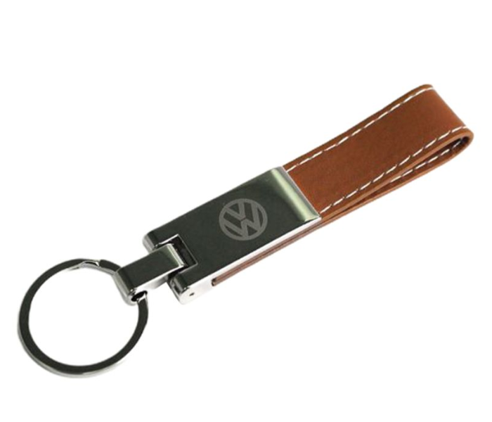 Carabiner Lock Auto Car Long Keychain for Volkswagen - Brown and Silver 1 in UAE