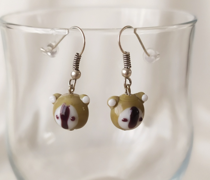 Handmade Glass Art Koala Jewellery Set - Grey and Black 2 in UAE