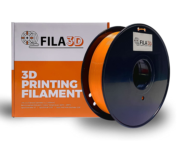 Fila3D 1.75mm ABS 1kg 3D Printer Filament - Fluorescent Orange 1 in UAE