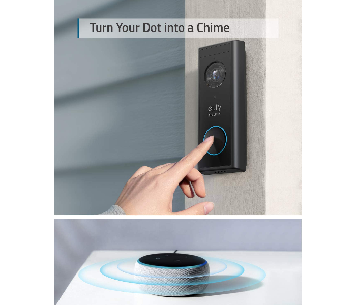 Anker Eufy Video Doorbell Battery Powered 2k with Homebase –White and Black 4 in OMAN