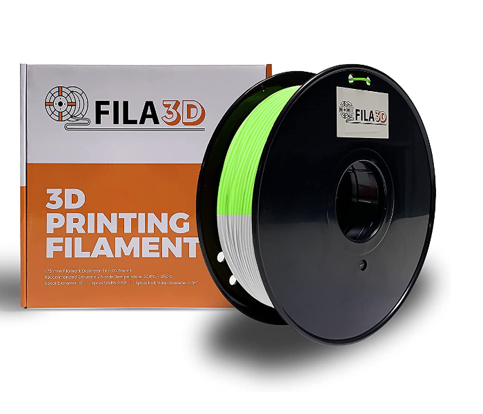 Fila3D 1.75 mm Glow-In-Dark PLA 1Kg 3D Printer Filament - Green 1 in UAE