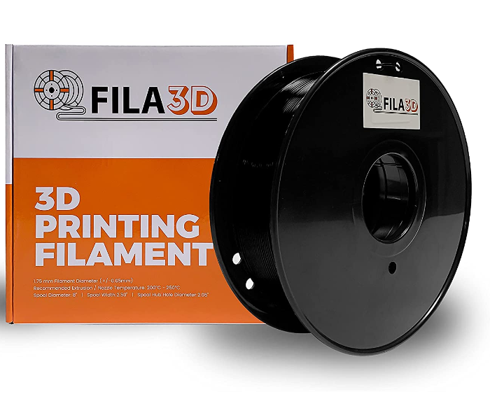 Fila3D 1.75mm Rubber 1Kg 3D Printer Filament - Black 1 in UAE
