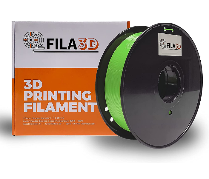 Fila3D 1.75mm PETG 1Kg 3D Printer Filament - Transparent Green 1 in UAE