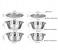 3 Pieces Stainless Steel Bowl with Lid - Stainless Steel 2 in UAE