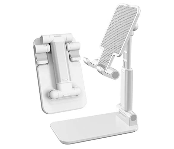 Mobile Phone Stand Holder High Quality Universal Desk Mobile Phone Bracket Stand Flexible Desktop Tablet And Cell Phone - White 1 in UAE