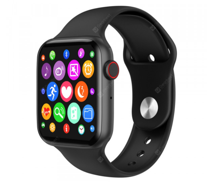W26 Smart 1.75 Inch Full Touch HD Screen 220mAh Heart Rate Monitor Smart Watch - Black 1 in UAE