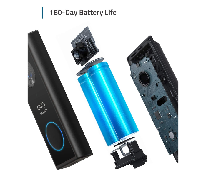 Anker Eufy Video Doorbell Battery Powered 2k with Homebase –White and Black 2 in OMAN