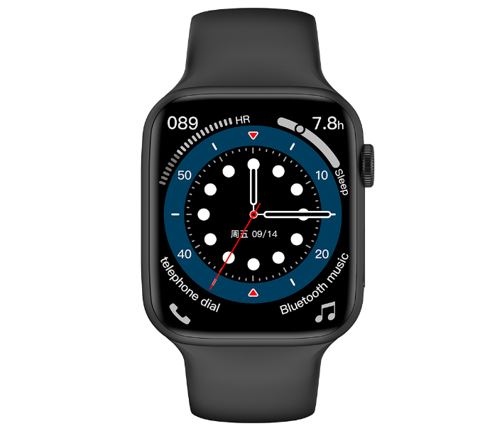 W506 1.75 Inch Smart Watch Series 6 Sports Fitness Tracker IP68 Waterproof Bluetooth Call M33 SmartWatch - Black 1 in UAE