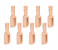 8 Pieces Wooden Scoop Salt Water Dipper Cup Flour Spoon -Wooden 1 in UAE