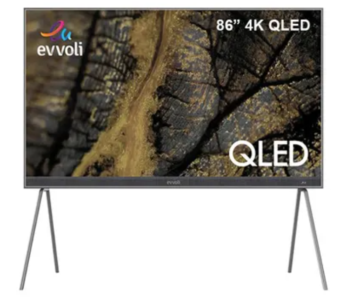 Evvoli 86EV600QA 86 Inch 4K QLED Android Smart TV With Bulit in Evvo Sound Bar - Black and Grey 1 in UAE