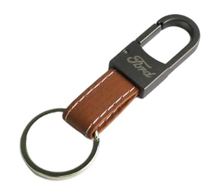 Carabiner Lock Auto Car Keychain for Ford - Brown and Black 1 in UAE