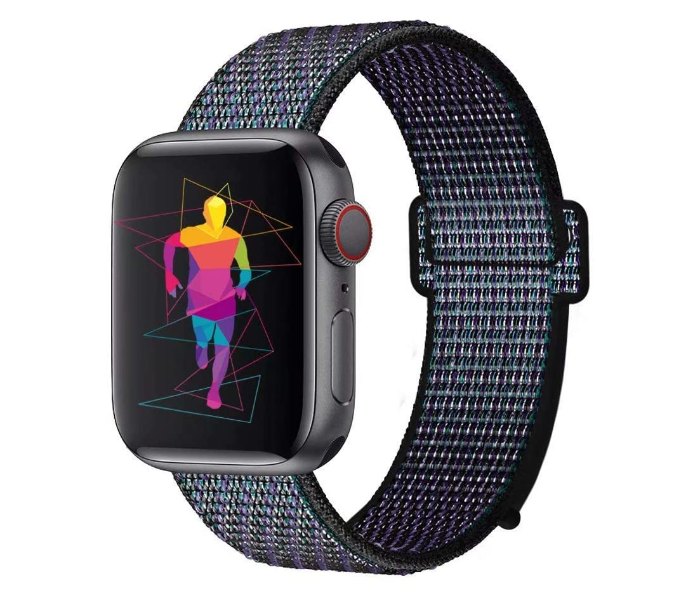 Generic GN-WB758-42-33 Nylon Replacement Sport Loop Band for Apple Watch Series - Hyper Grape 1 in UAE