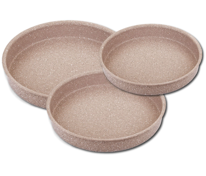 OMS Collection 3 Pieces Granite Oven Tray Set - Brown 1 in UAE