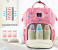Diaper Bag Backpack for Mom and Dad Maternity Nappy Bags Large Capacity Unicorn Baby Diaper Bag - Pink 1 in UAE